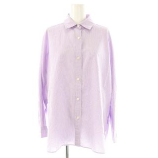 Spick & Span - スピック&スパン ボクシーオーバーシャツ ストライプ 長袖  パープル