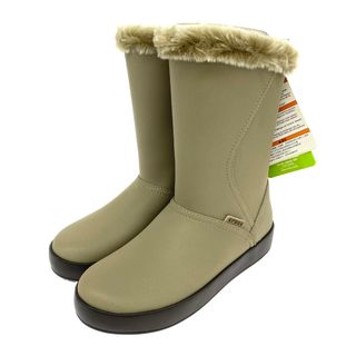 クロックス(crocs)の未使用品 crocs クロックス 表記サイズ:W7 カラーライトミッド ブーツ  カーキ   レディース　240001153376(その他)