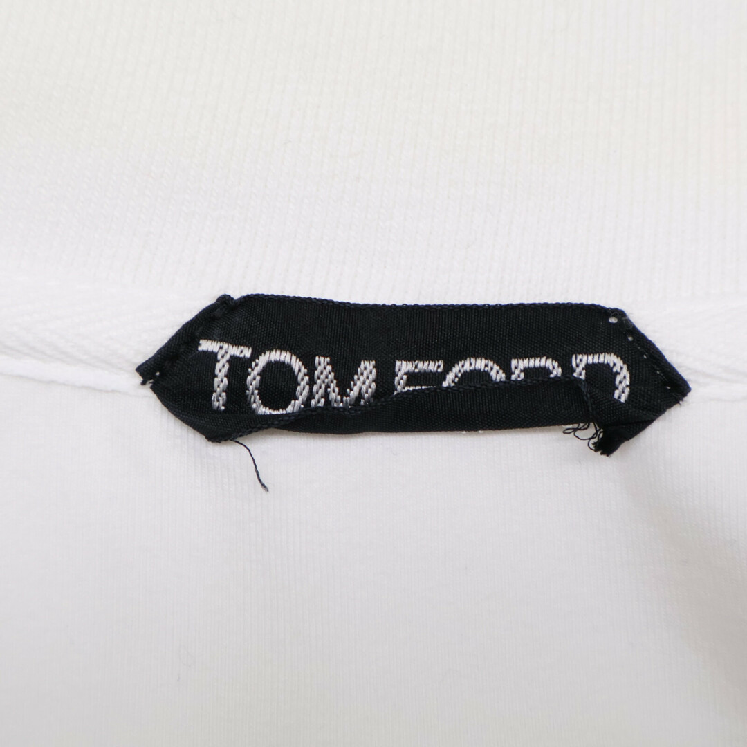 関税込 TOM FORD トムフォード スラブジャージー Tシャツ TOM FORD - トムフォード TFJ981 ホワイト ジップスウェット 48の通販 by