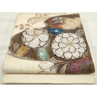 平和屋着物◎八寸名古屋帯　辻が花　紬地　正絹　逸品　DAAU1037qa(帯)