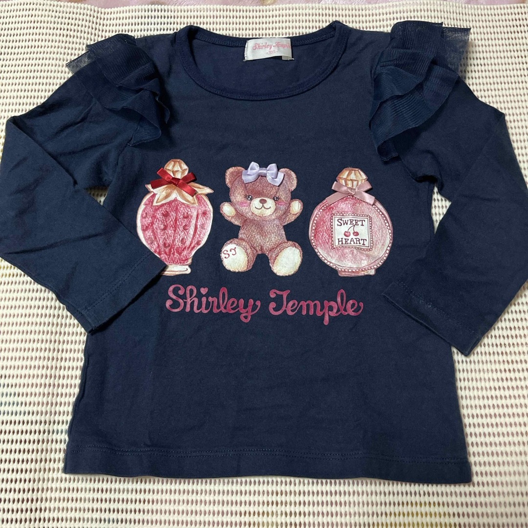 Shirley Temple(シャーリーテンプル)のシャーリーテンプル　クマ柄長袖 Tシャツ　100㎝ キッズ/ベビー/マタニティのキッズ服女の子用(90cm~)(Tシャツ/カットソー)の商品写真