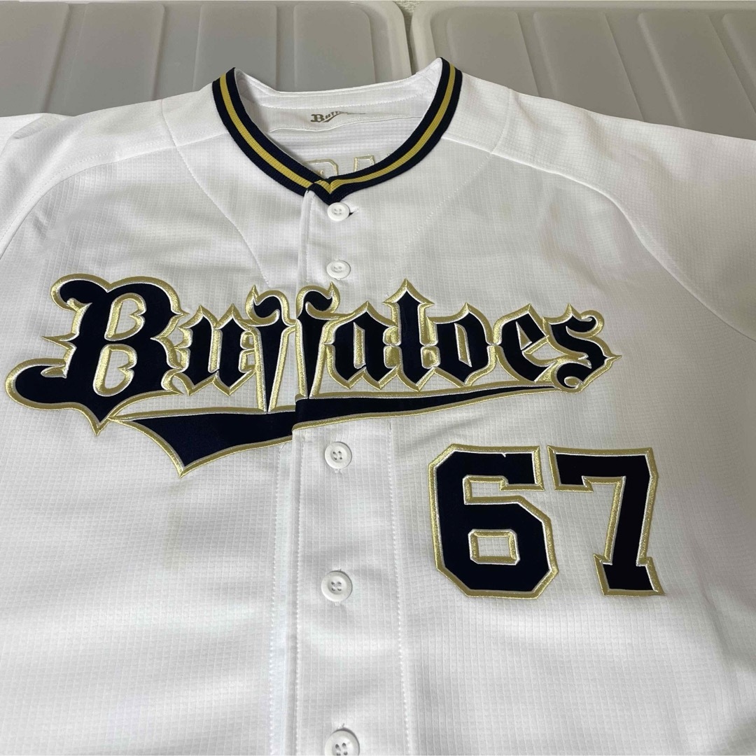 オリックス・バファローズ(オリックスバファローズ)のオリックス　レプリカユニフォーム　ホーム　中川圭太　67   刺繍　L スポーツ/アウトドアの野球(応援グッズ)の商品写真