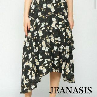JEANASIS - 『JEANASIS』 ジーナシス (F)花柄フレアスカート シルクウエストゴム