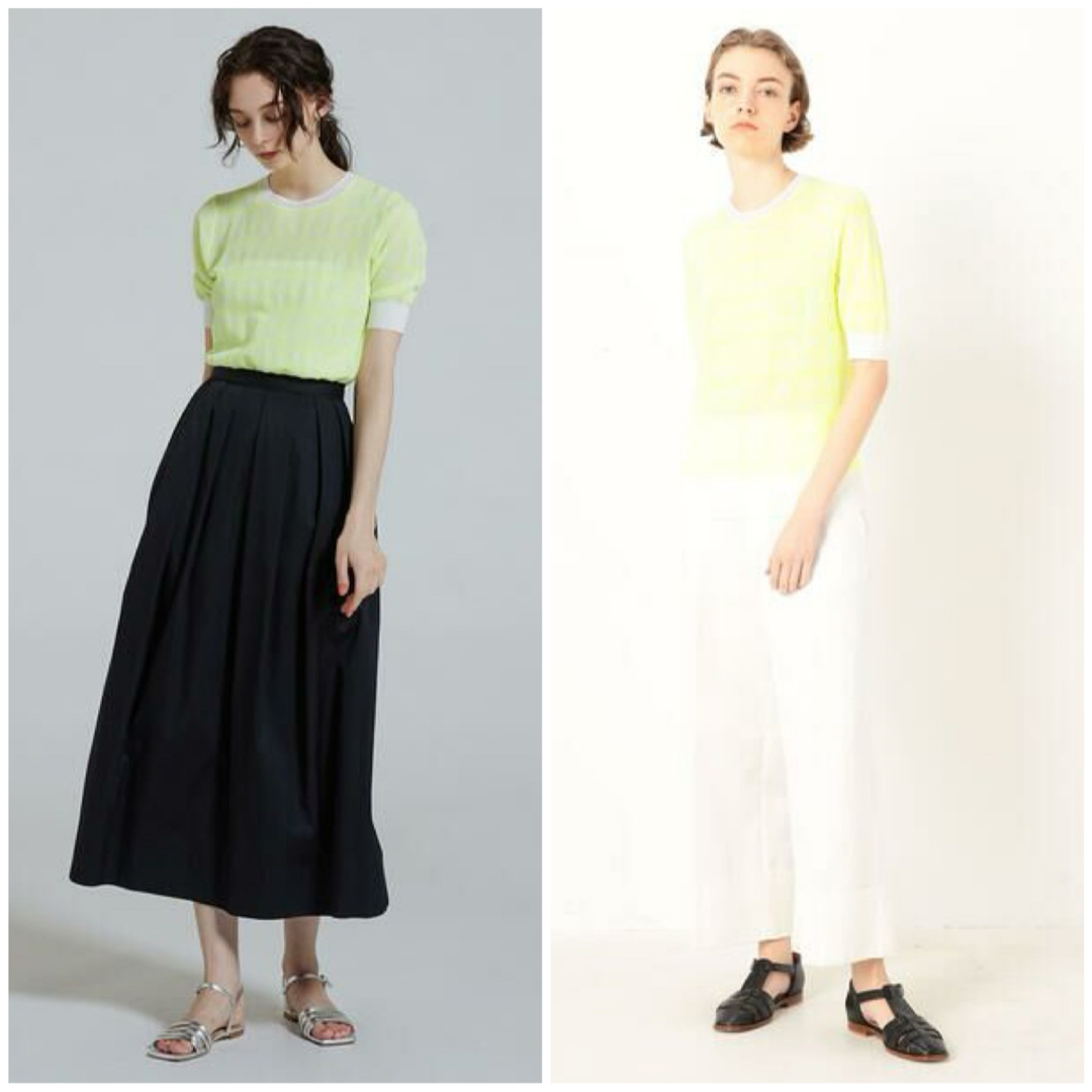 Ballsey(ボールジィ)のボールジィ【美品】コットンナイロンジャガード クルーネックプルオーバー 9号 レディースのトップス(カットソー(半袖/袖なし))の商品写真