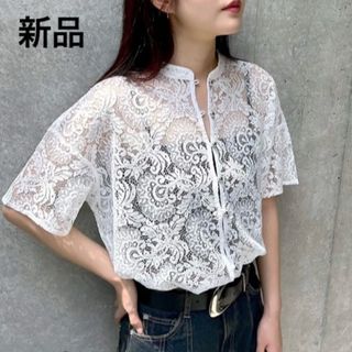 PAGEBOY - 新品★PAGEBOY ページボーイ ブラウス レースバンドカラーシャツ トップス
