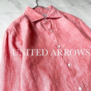 ユナイテッドアローズ(UNITED ARROWS)の【美品】UNITED ARROWS 洗える リネン 長袖シャツ 羽織 L相当(シャツ/ブラウス(長袖/七分))