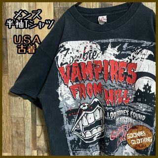 ゾンビ 映画 ホラー ムービーT メンズ USA古着 90s 半袖 Tシャツ(Tシャツ/カットソー(半袖/袖なし))