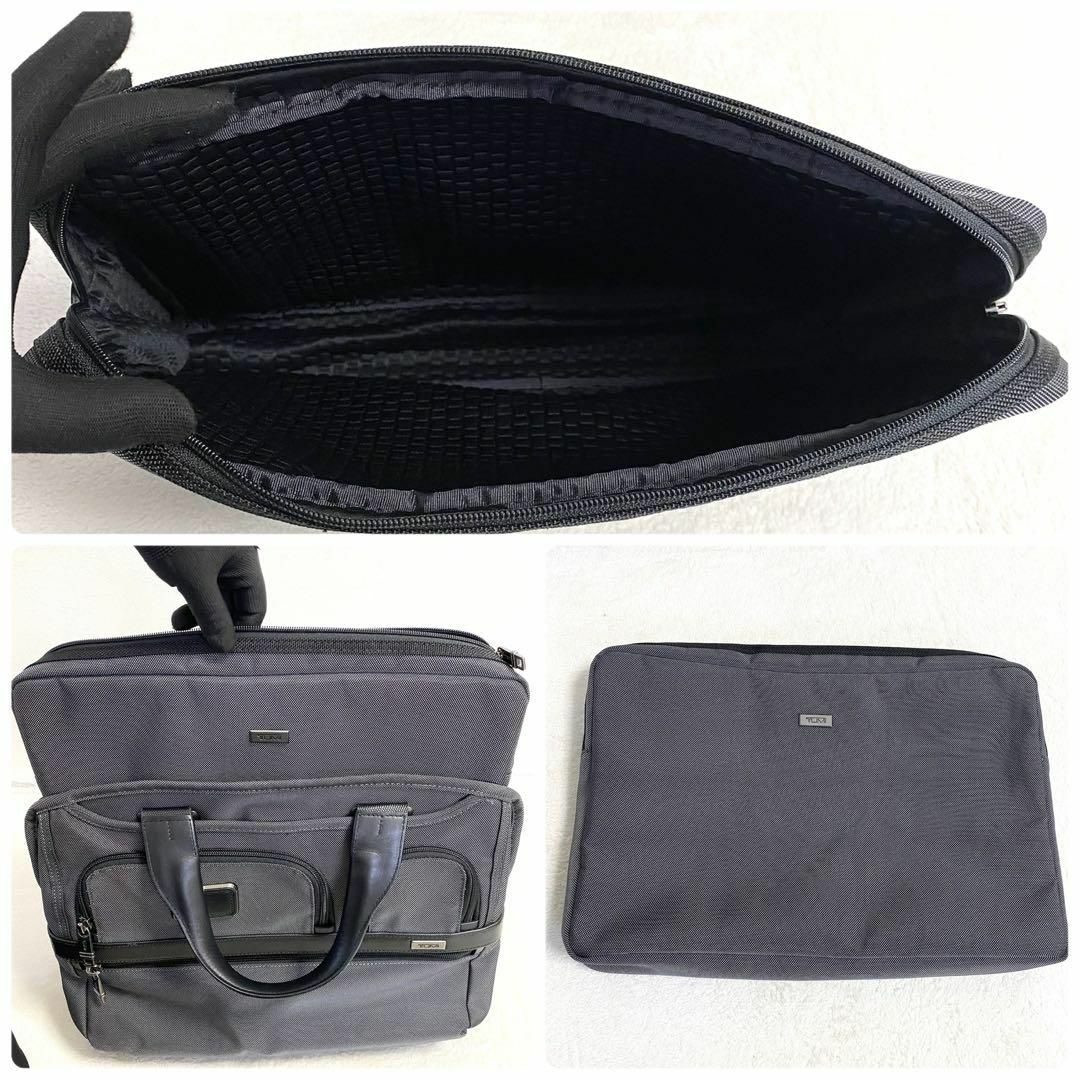 TUMI 2way 拡張 ビジネスバッグ ショルダー グレー A4収納 多収納 TUMI - 【美品/2way】TUMI ビジネスバック グレー ショルダー/PC