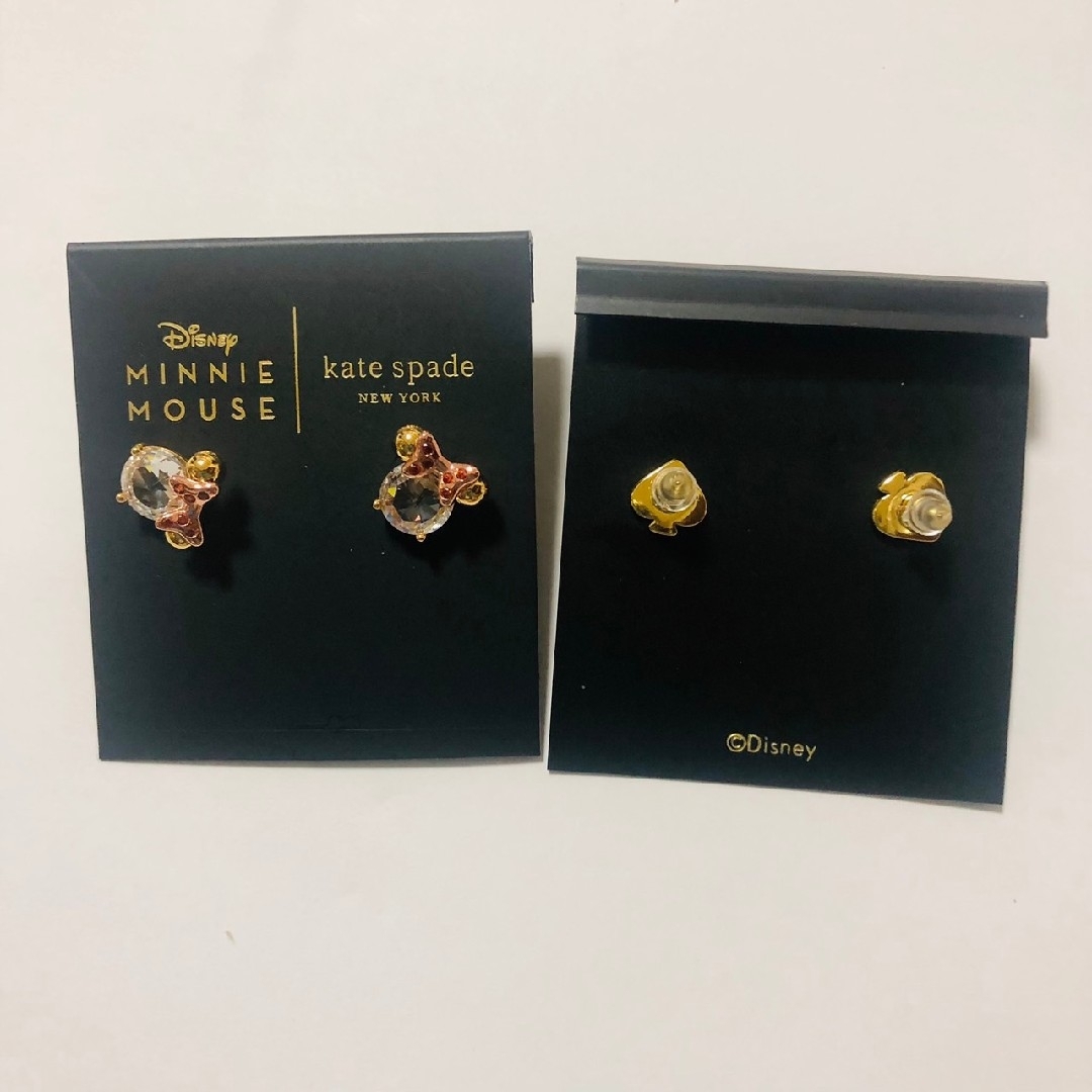 kate spade NEW YORK(ケイトスペードニューヨーク)のケイトスペードxディズニー ミニーマウス ピアス ブラック レディースのアクセサリー(ピアス)の商品写真