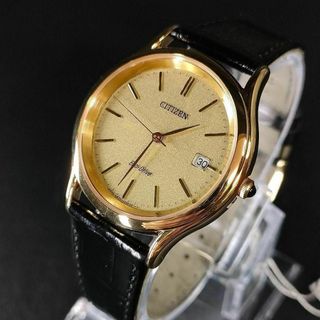 シチズン(CITIZEN)の極美品 CITIZEN　シチズン　B870　ゴールド　ブラック　ソーラー メンズ(腕時計(アナログ))