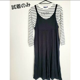 【試着のみ】DOLLY RIBBON　オールインワン　ロンTセット　140cm　