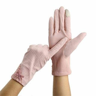 [Kingsiely] 日焼け止め 手袋 夏 水玉 レース グローブ UVカット(その他)