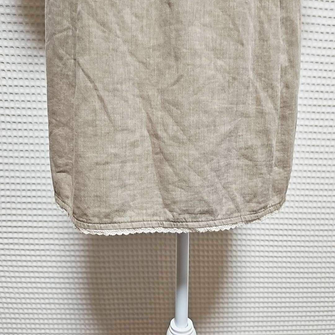 グレー 半袖チュニック Lサイズ レディースのトップス(チュニック)の商品写真