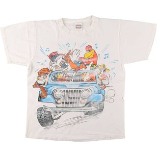 古着 90年代 タルテックス TULTEX LOONEY TUNES ルーニーテューンズ キャラクタープリントTシャツ メンズL相当 ヴィンテージ /eaa567095(Tシャツ/カットソー(半袖/袖なし))
