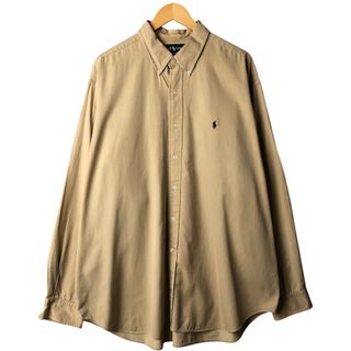 ラルフローレン(Ralph Lauren)の古着 ラルフローレン Ralph Lauren BLAKE 長袖 ボタンダウン シルクシャツ メンズXXL相当 /eaa567274(シャツ)
