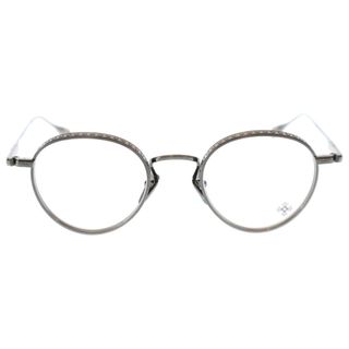 クロムハーツ(Chrome Hearts)のCHROME HEARTS クロムハーツ BUBBA-A クロステンプルメタルフレームラウンド眼鏡(サングラス/メガネ)
