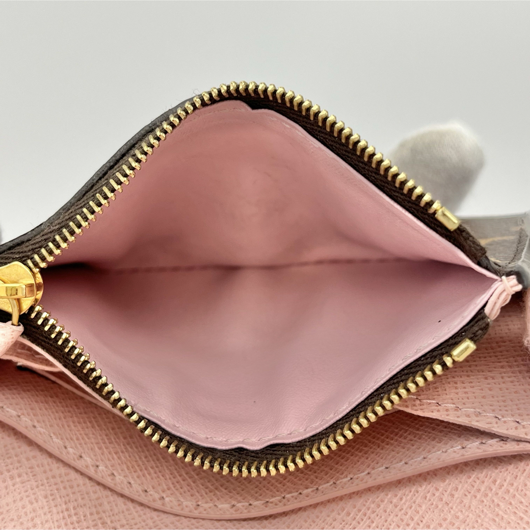まぁ ルイヴィトン ポルトモネ ロザリ モノグラム ローズバレリーヌ LOUIS VUITTON ルイヴィトン ポルトモネ・ロザリ モノグラム