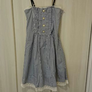 フィント(F i.n.t)の♡Fint購入♡レースストライプワンピ♡(ひざ丈ワンピース)