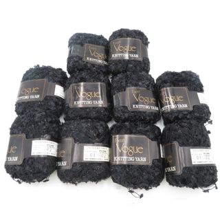 毛糸 エクトリー　フルフルG&S 色番01 Y39016 約20g(94m)×8玉 ブラック系 未使用品(生地/糸)