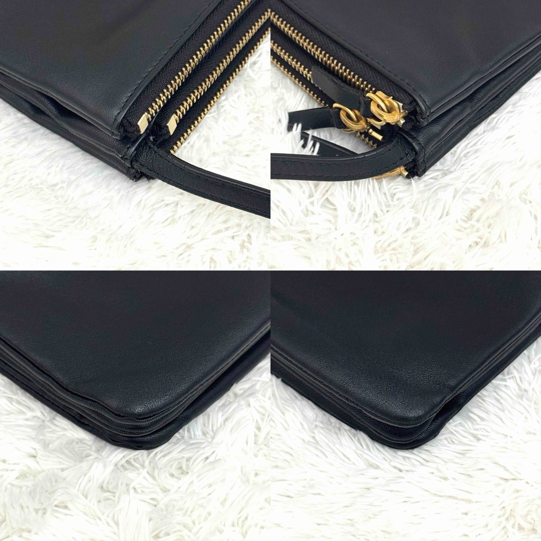 CELINE セリーヌ トリオ ショルダーバッグ ブラック フィービー CELINE - CELINE セリーヌ トリオ ショルダーバッグ ブラック