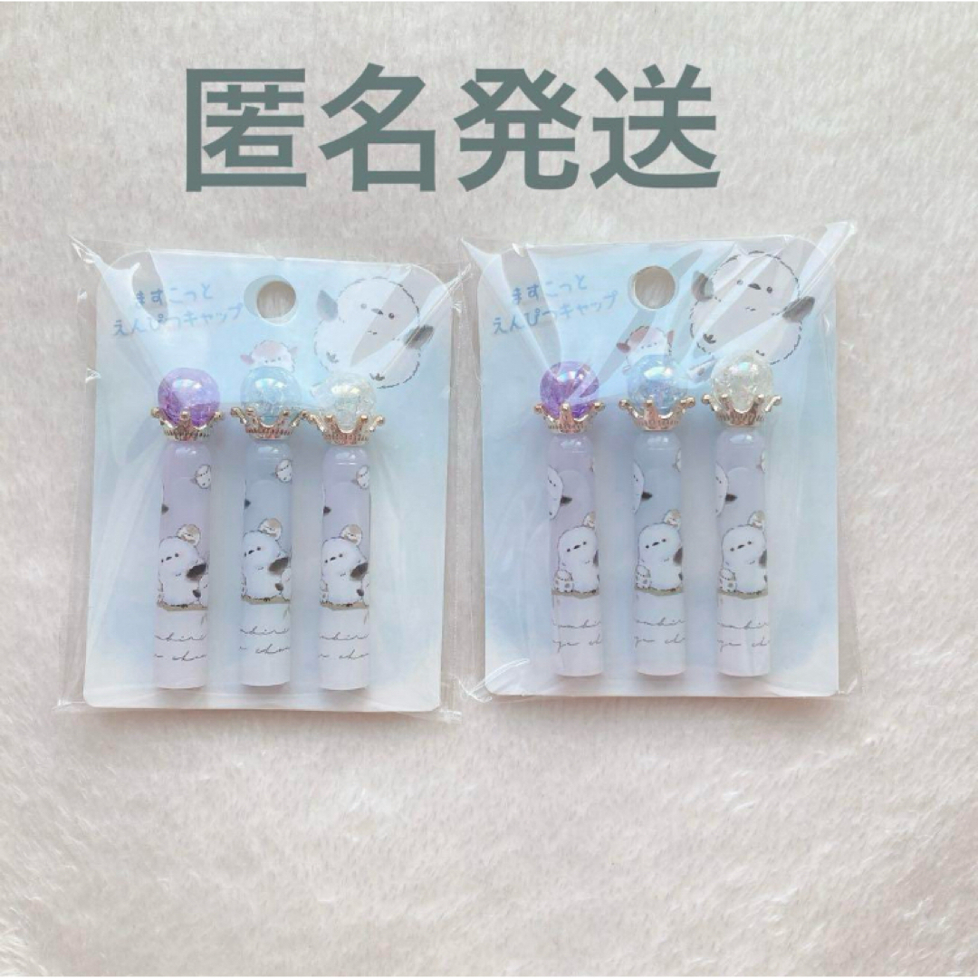 新品 シマエナガ 鉛筆キャップ えんぴつ キャップ ホルダー 3種類6本 エンタメ/ホビーのアート用品(鉛筆)の商品写真