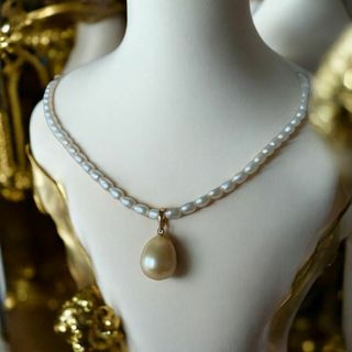 パール　925 シルバー　ネックレス(ネックレス)