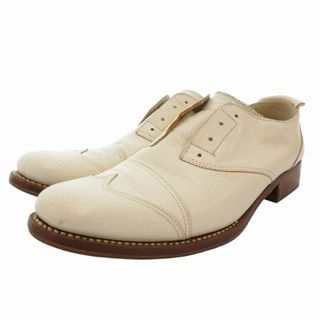 ジルサンダー(JIL SANDER)のジルサンダー 革靴 スリッポン レザーシューズ ノーストラップ 36 白(ローファー/革靴)