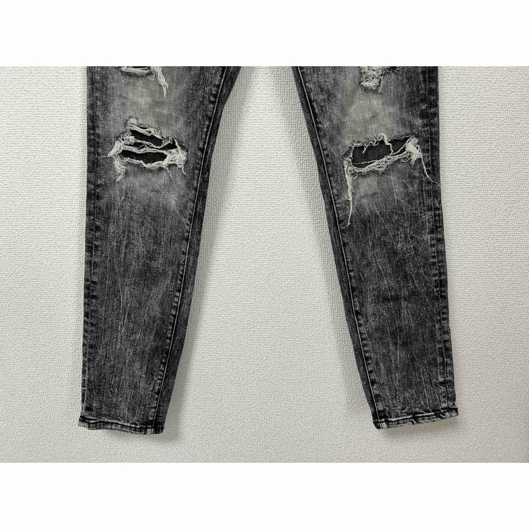 American Eagle(アメリカンイーグル)の極美品　アメリカンイーグル　ダメージ　リペア　デニム　26×28 裏地 レディースのパンツ(デニム/ジーンズ)の商品写真