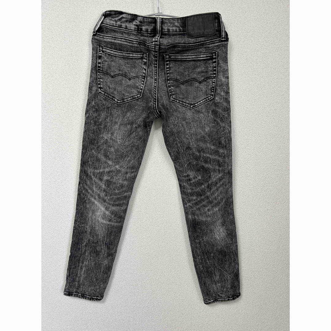 American Eagle(アメリカンイーグル)の極美品　アメリカンイーグル　ダメージ　リペア　デニム　26×28 裏地 レディースのパンツ(デニム/ジーンズ)の商品写真