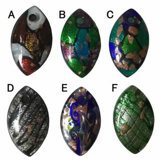 ガラス ペンダントトップ 1個 デザインビーズ ネックレス アクセサリーパーツ