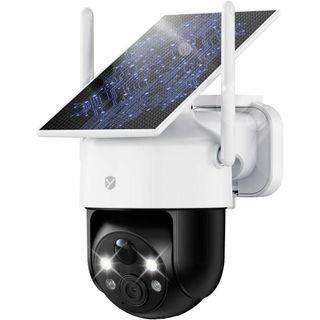 防犯カメラ 屋外 ソーラー一体型 高効率充電 監視カメラ 電源 配線工事不要(防犯カメラ)