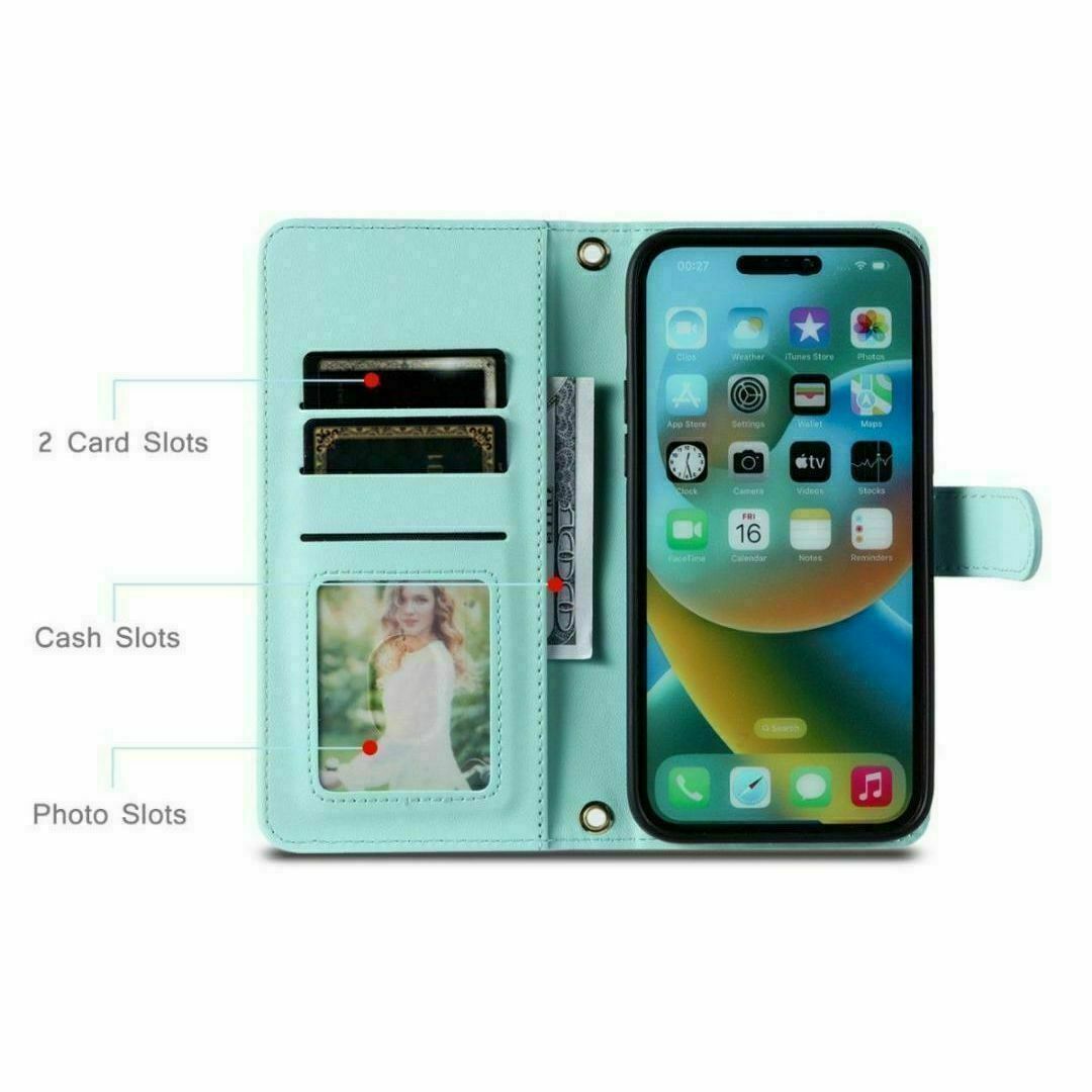 iPhone14ケース　キルティング調　　カード収納　耐衝撃　保護　軽量　薄型 スマホ/家電/カメラのスマホアクセサリー(iPhoneケース)の商品写真