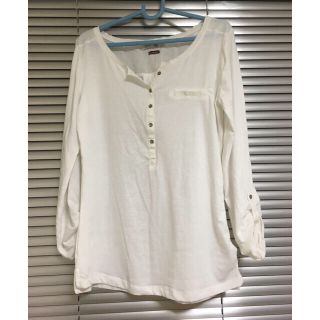 ベルシュカ(Bershka)のベルシュカ ホワイトロングTシャツ(Tシャツ(長袖/七分))