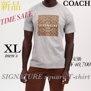 【新品タグ付】COACH シグネチャー スクエア Tシャツ メンズ