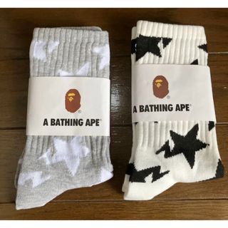 アベイシングエイプ(A BATHING APE)の【新品・未使用】A BATHING APE 靴下 ソックス 2足セット⑤(ソックス)