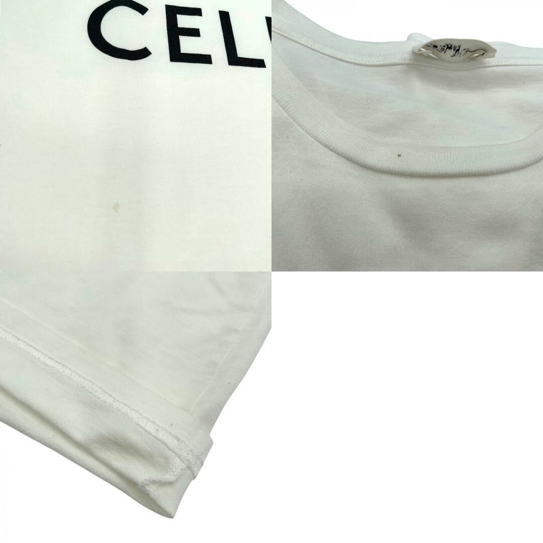美品✨セリーヌ プリントロゴ Tシャツ ホワイト CELINE - 極美品◎CELINE セリーヌ 2X872671 コットン100