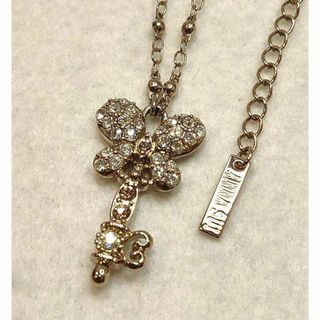 アナスイ(ANNA SUI)の美品　アナスイ　ネックレス　蝶　鍵　キー　ラインストーン(ネックレス)