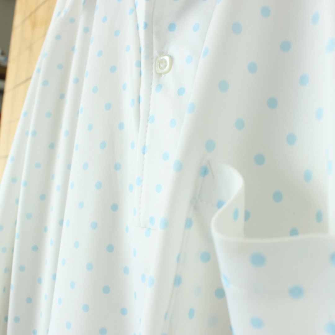 USA製 Lilly Dacheドットポロシャツ XL ホワイト半袖 ss205 メンズのトップス(ポロシャツ)の商品写真