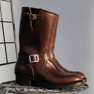 新品 BILTBUCK 444 エンジニア ブーツ 馬革 ブラウン 8.5 完品(ブーツ)
