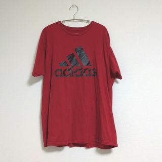 アディダス(adidas)のadidas アディダス ロゴプリント Tシャツ レッド XL メンズ(Tシャツ/カットソー(半袖/袖なし))