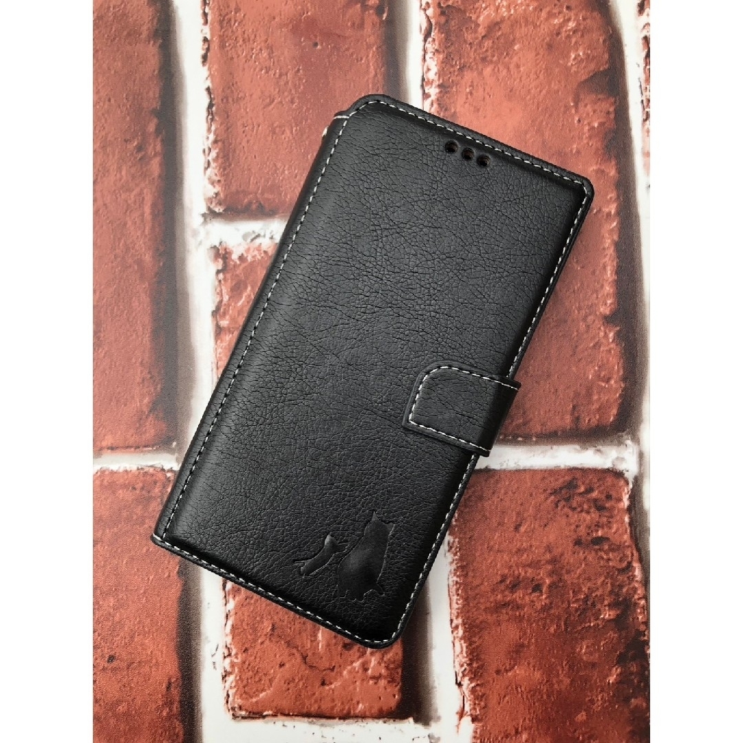 iPhone 7/8/SE2/SE3 親子猫焼き印！高級レザー手帳型ケース スマホ/家電/カメラのスマホアクセサリー(iPhoneケース)の商品写真