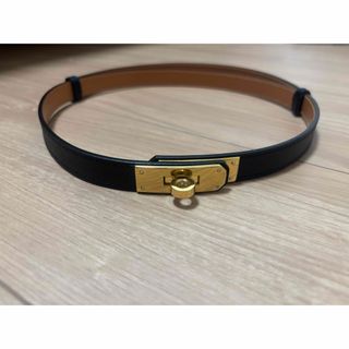 エルメス(HERMES)のケリーベルト　C刻印　ブラック　ゴールド金具　エルメス　ノワール(ベルト)