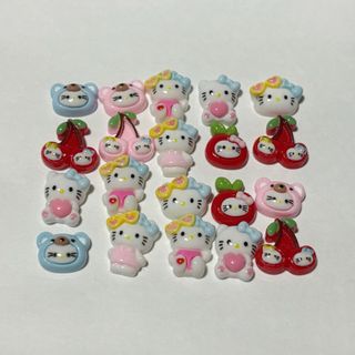 キティ　ネイルパーツ　20個　セット　夏ネイル(ネイル用品)