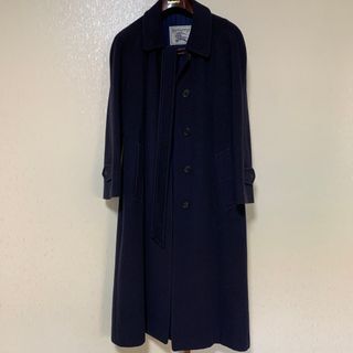BURBERRY - バーバリー ネイビーウールカシミヤロングコート の