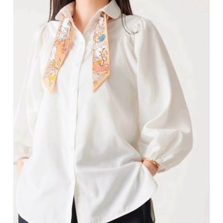 【美品】cccmalie シーマリー 丸襟半袖ブラウス ホワイト(シャツ/ブラウス(半袖/袖なし))