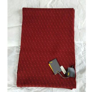 フェンディ(FENDI)のFENDI フェンディ ズッカ柄マフラー　ボルドー色(マフラー/ショール)