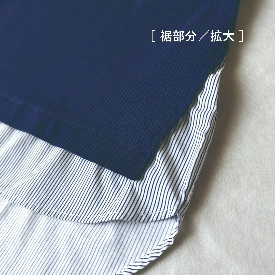 きちんと感のある ドレスシャツ風カットソー ｜七分袖 レディースのトップス(シャツ/ブラウス(長袖/七分))の商品写真