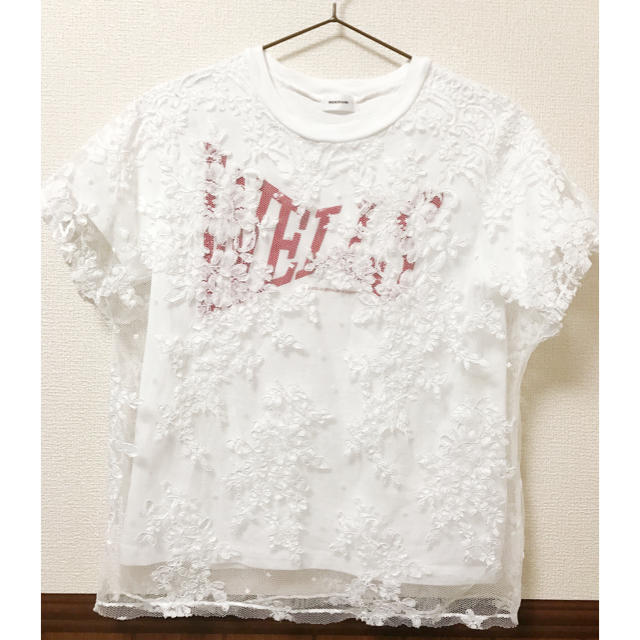 THEATRE PRODUCTS(シアタープロダクツ)のREKISAMI レースＴシャツ リメイク レディースのトップス(Tシャツ(半袖/袖なし))の商品写真