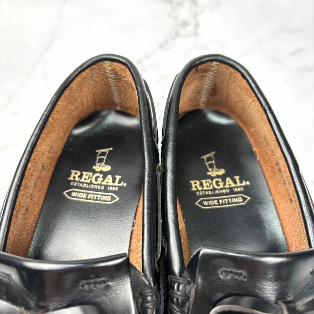 REGAL - 【美品】REGAL リーガル 黒 レザー フリンジ タッセル