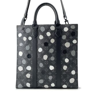 ルイヴィトン(LOUIS VUITTON)のルイヴィトン ハンドバッグ モノグラム・エクリプス/ペインティッド ドット LV × YK サックプラ M46404 草間彌生 ブラック 黒(ショルダーバッグ)